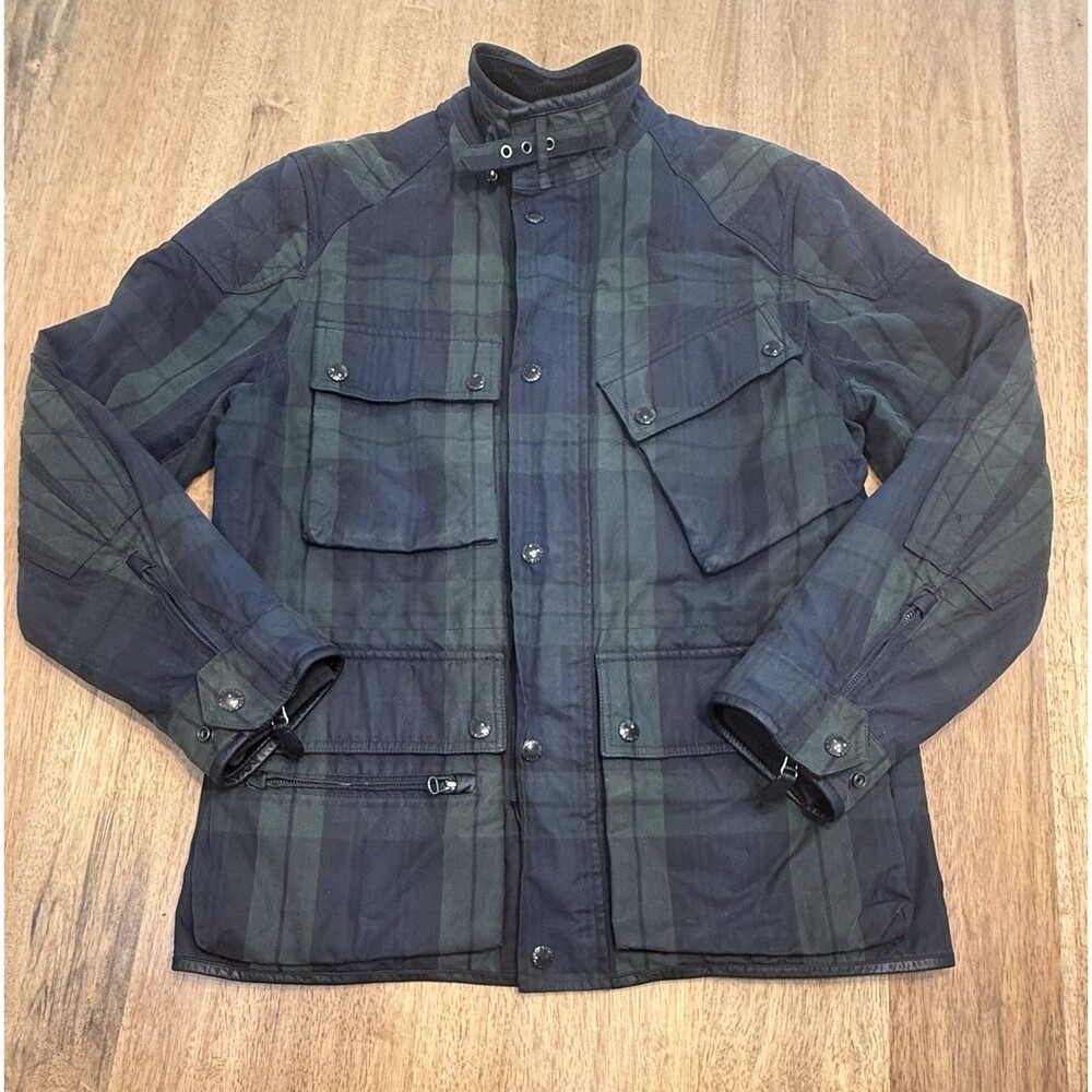 Polo Ralph Lauren Motorcycle Chore Jacket Medium Blackwatch tartan Barn Coat